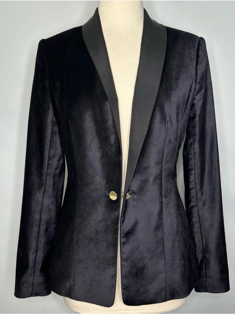 Ted Baker Navy Velvet London Tuxedo Blazer Jacket Size Small